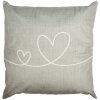 Clayre & Eef CHS21 Funda de Cojín Beige Verde 45x45 cm Poliéster Romántico