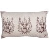 Clayre & Eef GTW36-2 Funda de Cojín Motivo Ciervo Marrón Beige 30x50 cm