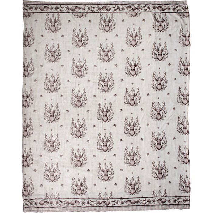 Clayre & Eef GTW60-1 Plaid Beige Marrón 130x180 cm Estilo rústico