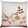 Clayre & Eef LFJ21 Funda de Cojín Motivo Seta Beige Marrón 45x45 cm Estilo Campestre