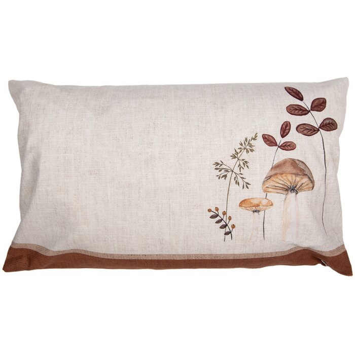 Clayre & Eef LFJ36 Funda de cojín 30x50 cm Beige Marrón Estilo rústico