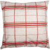 Clayre & Eef NWV24-1 Funda de Cojín 45x45 cm Beige Rojo Casa de Campo Motivo Ciervo