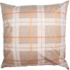 Clayre & Eef PPS21 Funda de Cojín 45x45 cm Beige Naranja Oh Hello Calabaza Otoño