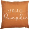 Clayre & Eef PPS22 Funda de Cojín 45x45 cm Beige Naranja Estilo Campestre Motivo Calabaza