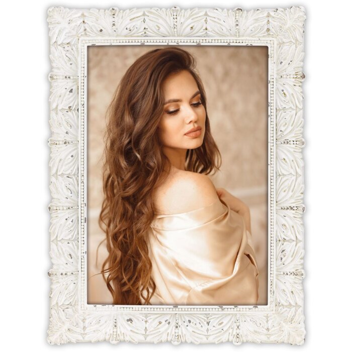 ZEP Marco de resina Sabletes Blanco Vintage 10x15 13x18 15x20 cm