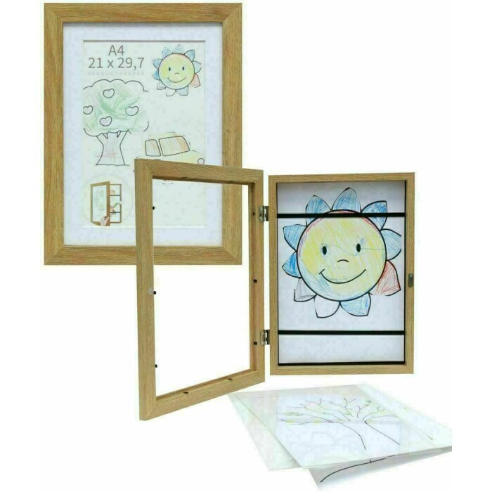 Deknudt S65EH1 Marco Dibujos Infantiles Madera Natural A4 Marrón 21x29,7 cm