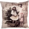 Clayre & Eef KT021.372 Funda de cojín 45x45 cm Beige Marrón Poliéster