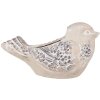 Clayre & Eef 6TE0541 Maceta Pájaro Beige Marrón 25x14x14 cm Estilo Campestre