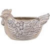 Clayre & Eef 6TE0542L Macetero Pollo Beige Marrón 26x16x15 cm