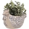 Clayre & Eef 6TE0542L Macetero Pollo Beige Marrón 26x16x15 cm