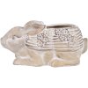 Clayre & Eef 6TE0543 Maceta Conejo Beige Marrón 30x17x13 cm Piedra