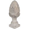Clayre & Eef 6TE0545L Decoración Piña Piedra Gris Ø 17x39 cm