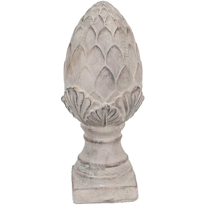 Clayre & Eef 6TE0545M Piedra piña decorativa Gris Ø 14x33 cm