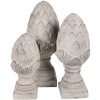 Clayre & Eef 6TE0545M Piedra piña decorativa Gris Ø 14x33 cm