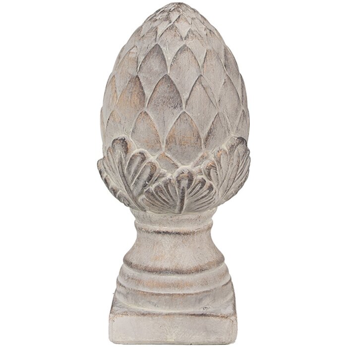Clayre & Eef 6TE0545S Piña Decorativa Piedra Gris Ø 12x26 cm
