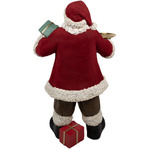 Clayre & Eef 5PR0140 Papá Noel Figura decorativa Rojo Blanco 56x50x91 cm Poliresina