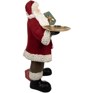 Clayre & Eef 5PR0140 Papá Noel Figura decorativa Rojo Blanco 56x50x91 cm Poliresina