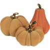 Clayre & Eef Decoración Calabaza Oro Amarillo Cerámica Ø 18x14 cm