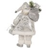 Clayre & Eef 65587 Papá Noel 18x11x28 cm Plata Blanco