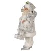 Clayre & Eef 65587 Papá Noel 18x11x28 cm Plata Blanco