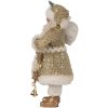 Clayre & Eef Papá Noel Figura Decorativa Oro Blanco 17x10x27 cm