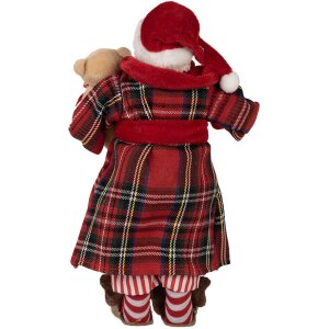Clayre & Eef 65589 Papá Noel Decoración Rojo Blanco 16x10x27 cm