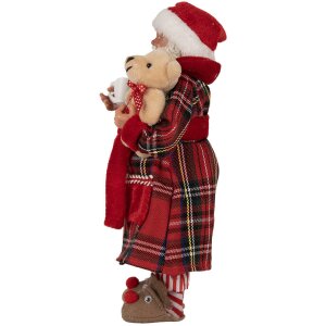 Clayre & Eef 65589 Papá Noel Decoración Rojo Blanco 16x10x27 cm