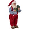 Clayre & Eef 65590 Figura Decorativa Papá Noel 13x10x27 cm Rojo Blanco Estilo Campestre