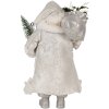 Clayre & Eef 65591 Papá Noel Figura Decorativa Plata Blanca 16x10x27 cm