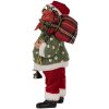 Clayre & Eef 65592 Papá Noel Figura Decorativa 17x11x27 cm Verde Rojo Textil
