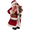 Clayre & Eef 65594 Decoración Navideña Papá Noel Rojo Blanco 16x10x27 cm