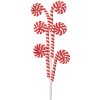 Clayre & Eef 65859 Decoración navideña bastón de caramelo rojo blanco 12x1x62 cm plástico