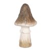 Clayre & Eef 6CE1764 Cerámica Decorativa Champiñón Marrón Blanco Ø 12x22 cm