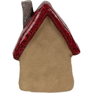 Clayre & Eef 6CE1776 Decoración Casa Marrón Rojo 12x9x16 cm Navidad Cerámica