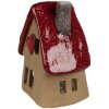 Clayre & Eef 6CE1776 Decoración Casa Marrón Rojo 12x9x16 cm Navidad Cerámica