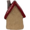 Clayre & Eef 6CE1776 Decoración Casa Marrón Rojo 12x9x16 cm Navidad Cerámica