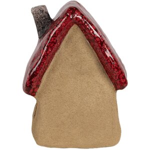 Clayre & Eef 6CE1777 Decoración Casa Cerámica Marrón Rojo 10x8x13 cm Estilo Campestre
