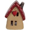 Clayre & Eef 6CE1777 Decoración Casa Cerámica Marrón Rojo 10x8x13 cm Estilo Campestre
