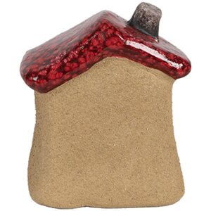 Clayre & Eef 6CE1778 Casa Decorativa Cerámica Marrón Rojo 7x6x8 cm