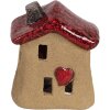 Clayre & Eef 6CE1778 Casa Decorativa Cerámica Marrón Rojo 7x6x8 cm