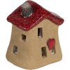 Clayre & Eef 6CE1778 Casa Decorativa Cerámica Marrón Rojo 7x6x8 cm