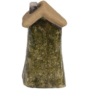 Clayre & Eef 6CE1779 Casa Decorativa Estilo Campestre Cerámica Verde Marrón Corazón 5x5x10 cm