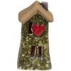 Clayre & Eef 6CE1779 Casa Decorativa Estilo Campestre Cerámica Verde Marrón Corazón 5x5x10 cm