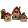 Clayre & Eef 6CE1779 Casa Decorativa Estilo Campestre Cerámica Verde Marrón Corazón 5x5x10 cm