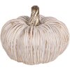 Clayre & Eef 6CE1801 Calabaza decorativa dorada blanca Ø 16x13 cm Cerámica
