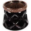 Clayre & Eef 6GL4567 Portavelas Cristal Bronce Negro Ø 7x6 cm