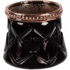 Clayre & Eef 6GL4567 Portavelas Cristal Bronce Negro Ø 7x6 cm
