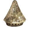 Clayre & Eef 6GL4570ZI Árbol de Navidad LED Ø 14x16 cm plateado aspecto vintage