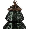 Clayre & Eef 6GL4574GR Árbol de Navidad LED vidrio verde Ø 16x22 cm estilo campestre