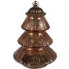 Clayre & Eef 6GL4574KO Árbol de Navidad LED Ø 16x22 cm cobre vidrio estilo campestre